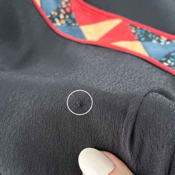 Liberty Garden Black Faux Suede Trim Midi Whimsigoth FantasY2K Dress medium - Picture 11 of 11